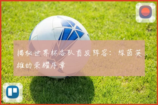 揭秘世界杯各队首发阵容:绿茵英雄的荣耀序章